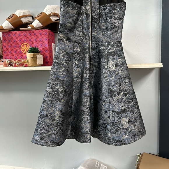 Design Lab Metallic Jacquard Sleeveless Fit & Flare Dress Size S - Picture 6 of 6